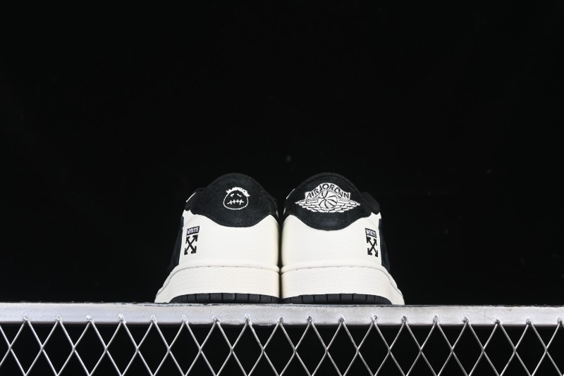 Nike Travis Scott x Fragment Design x Air Jordan 1 Low OG SP AJ1 Off-White Collaboration Casual Sneakers - DM7866-065
