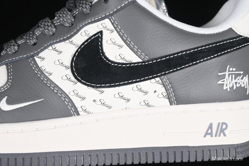 Nike Air Force 1 '07 Low Stussy Collaboration - Nebula Grey Low-Top Casual Sneakers - XZ3328-168