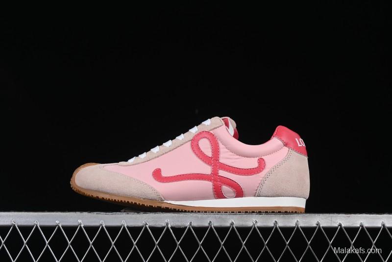 Loewe Ballet Runner 2.0 Sneakers Retro Style Lightweight Casual Sports Shoes - Pink Rose