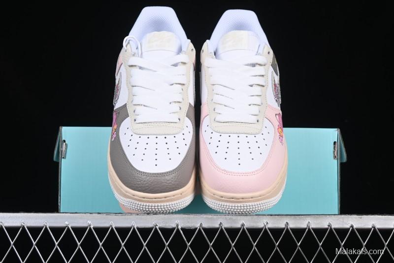 Nike Air Force 1 '07 Low Leopard Print Skeleton Custom Casual Sneakers - TY0103-222