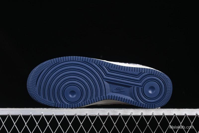 Nike Air Force 1 '07 Low Dior Collaboration Grey Blue Ghost Face Casual Sneakers - KK1988-044