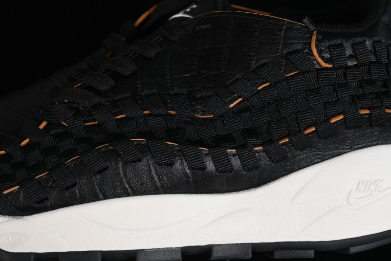 Nike Air Footscape Woven Asymmetrical Woven Slip-Resistant Low-Top Lifestyle Sneakers - FQ8129-010