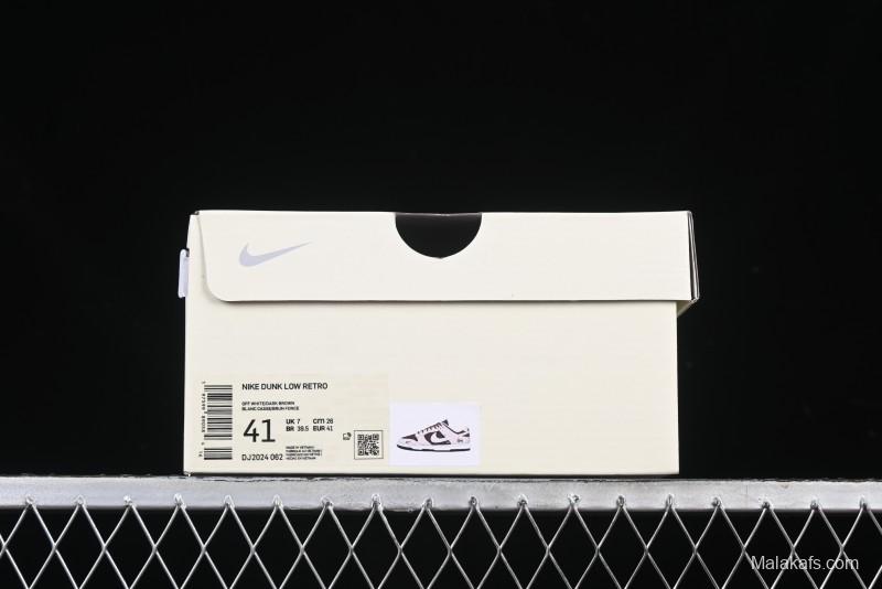 Nike SB Dunk Low Stussy Collaboration Brown Leather Swoosh Anniversary Custom Low-Top Casual Sneakers - DJ2024-062