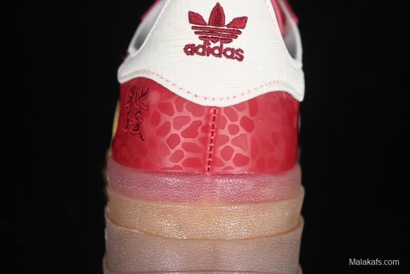 Adidas Originals Gazelle Bold JQ5977 Snake Year Limited Edition Three Stripes Platform Sneakers with Non-Slip耐磨 Low-Top - JQ5977