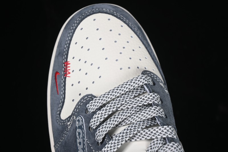 Nike Travis Scott x Fragment Design x Air Jordan 1 Low OG SP AJ1 CDG White Grey Low Top Casual Sneakers - DM9288-005