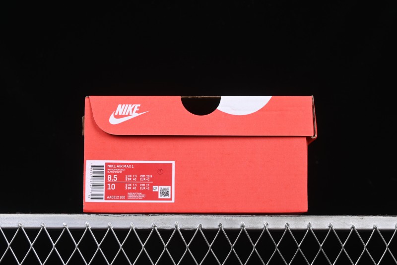 Nike Air Max 1 Retro Running Shoes with Half-Sole Air Cushion - AA0512-100