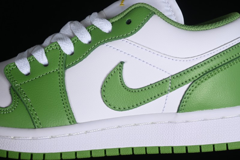 Nike Air Jordan 1 Low AJ1 White Green Low Top Lifestyle Basketball Shoes - HF4823-100