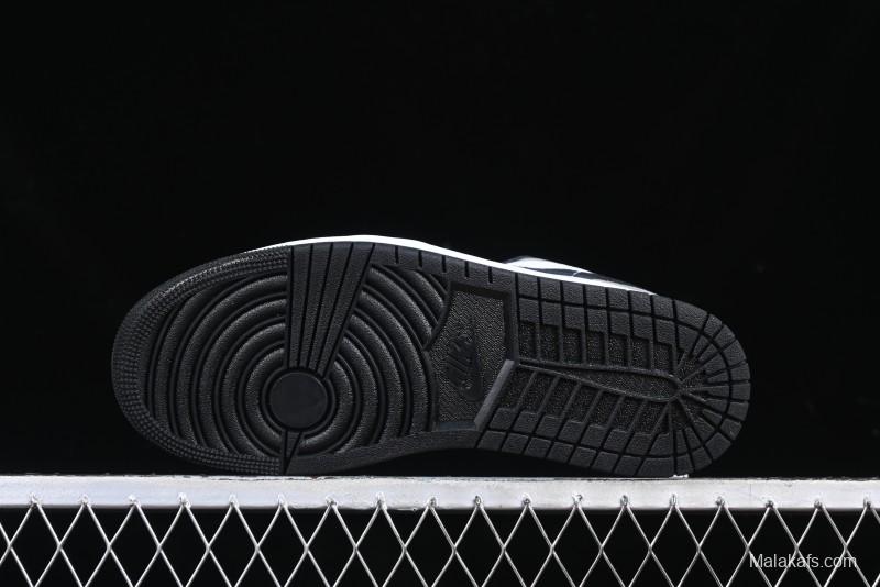 Nike Air Jordan 1 Low Retro Casual Sneakers with Black Swoosh - HF3148-106