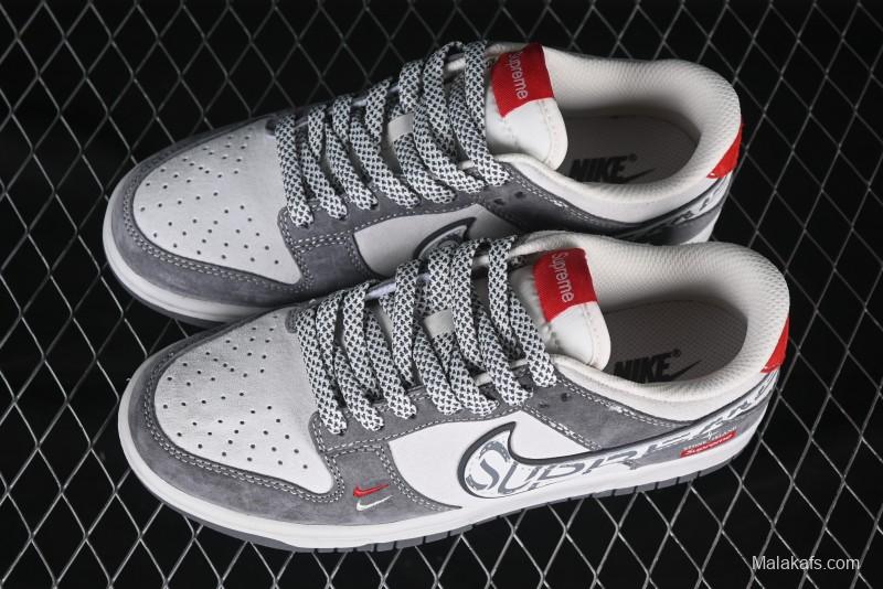 Nike SB Dunk Low Supreme x Stone Island Triple Collaboration Anniversary Custom Low-Top Casual Sneakers - DJ2024-125