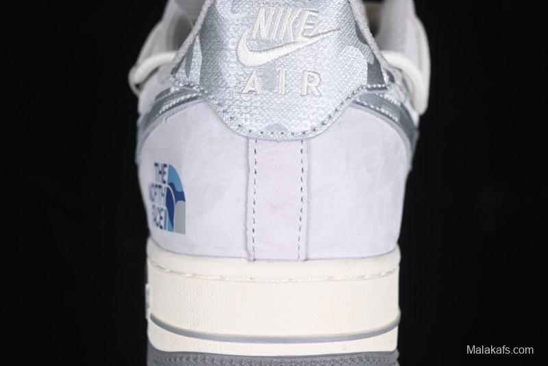 Nike Air Force 1 '07 Low The North Face Collaboration Silver Swoosh Drawstring Casual Sneakers - DM6688-016