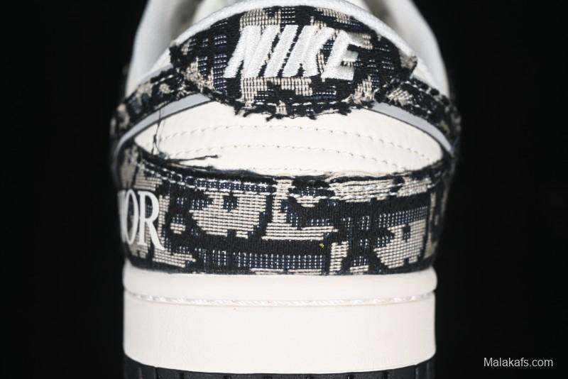 Nike SB Dunk Low Dior Collaboration Anniversary Customized Low-Top Casual Skate Shoes - YX5066-248