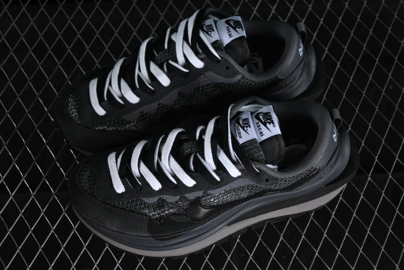 Nike Sacai VaporWaffle 3.0 Deconstructed Sneakers with Overlapping Swoosh and Double Tongue - CV1363-105