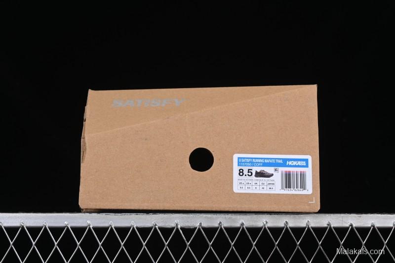 HOKA ONE ONE Satisfy Running Mafate Trail Low-Cut Cushioned Outdoor Hiking Shoes - 1157050 COFF