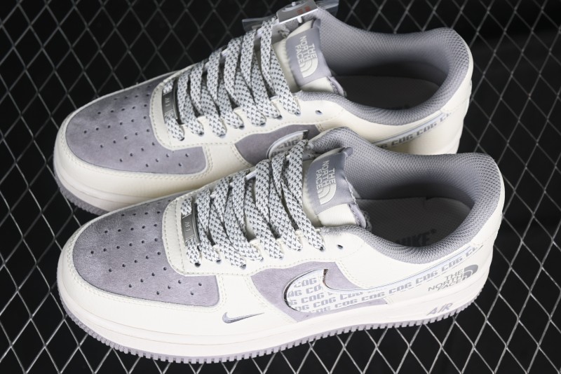 Nike Air Force 1 '07 Low The North Face x CDG Light Bone Swoosh Casual Sneakers - BB7518-014