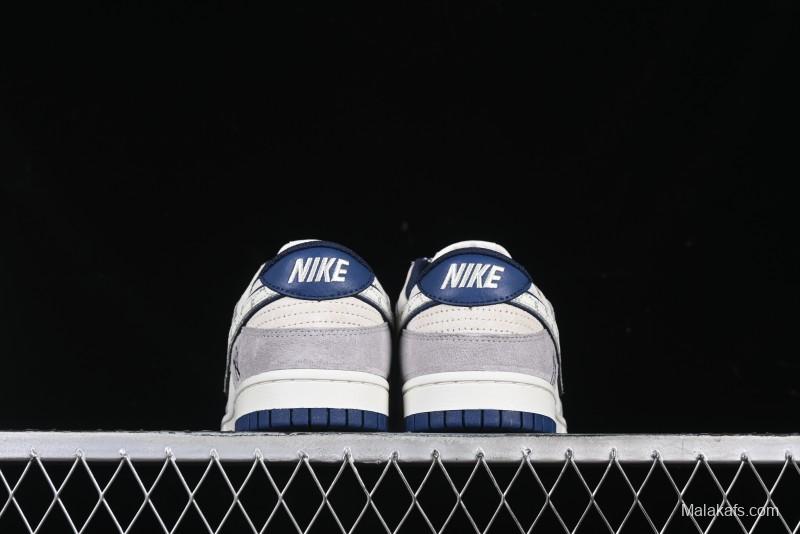 Nike SB Dunk Low MLB Collaboration Embroidered Blue Logo Anniversary Custom Low-Top Casual Skate Shoes - DJ2024-092