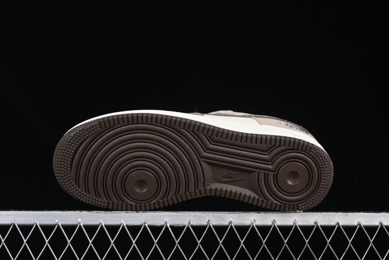 Nike Air Force 1 '07 Low The North Face Collaboration Light Brown Ghost Face Casual Sneakers - KK1988-065