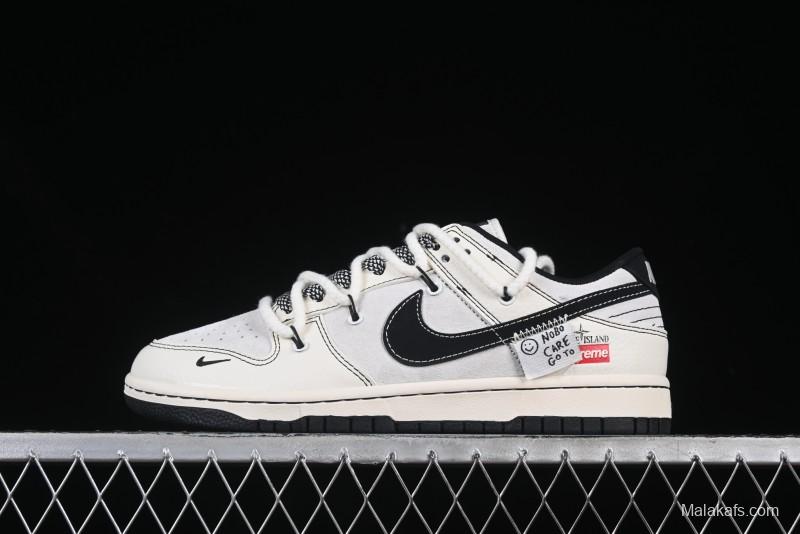 Nike SB Dunk Low Supreme x Stone Island Triple Collaboration Anniversary High-End Custom Sneakers - YX5066-205
