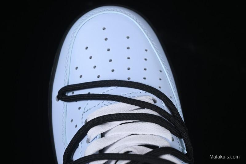 Custom "I Love U" Black & White Sneakers - Sleek Barcode Design