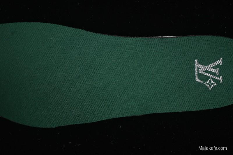 Louis Vuitton Footprint Soccer 2025 Spring Summer Collection Round Toe Lace-Up Low Top Lifestyle Casual Shoes - D.GREEN