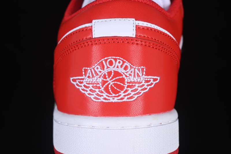 Nike Air Jordan 1 Low AJ1 White Red Casual Sneakers - 553558-166