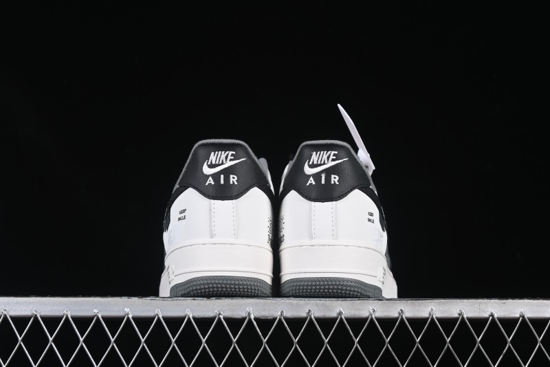 Nike Air Force 1 MVP "Rock Plan" Custom Edition - Black & White