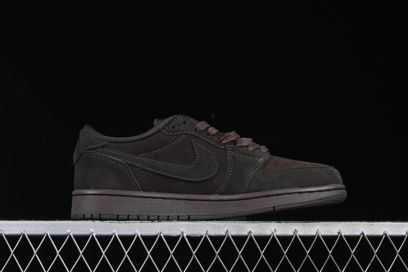 Nike Travis Scott x Air Jordan 1 Low OG AJ1 Reverse Swoosh Sneakers - DM7866-202