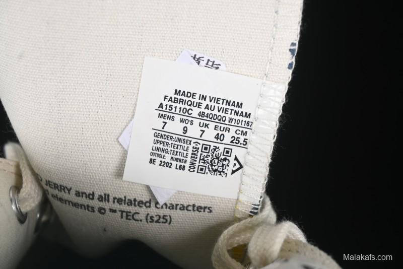 Converse Chuck Taylor All Star 1970s High Top Canvas Sneakers with Tom and Jerry Design - A15110C