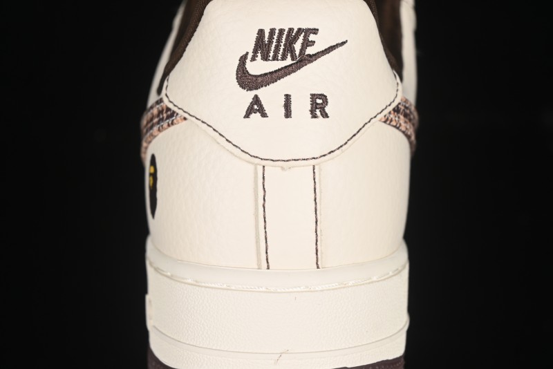 Nike Air Force 1 '07 Low Bape Collaboration Beige Camo Casual Sneakers - DF0188-052