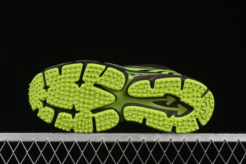 Off-White Be Right Low-Top Lifestyle Sneakers in Black Green - X.E5