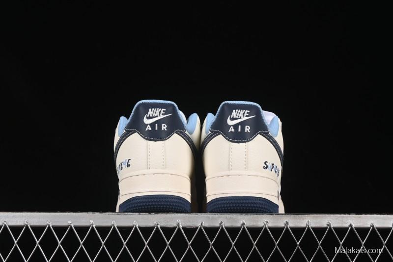 Nike Air Force 1 '07 Low Supreme Collaboration Dual-Tone Blue Label Casual Sneakers - XS1958-565