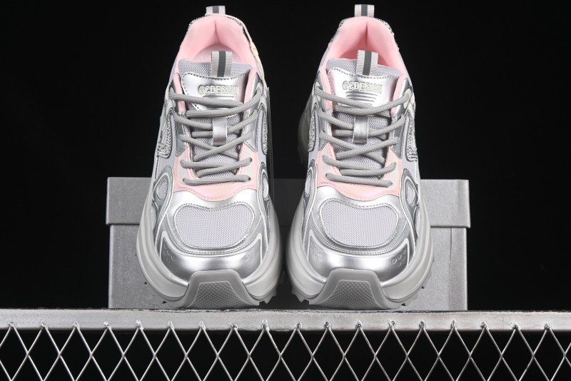 GG-CC 25ss New Platform Chunky Sneakers with 7CM Height Increase and Irregular Design - 668-2 Silver