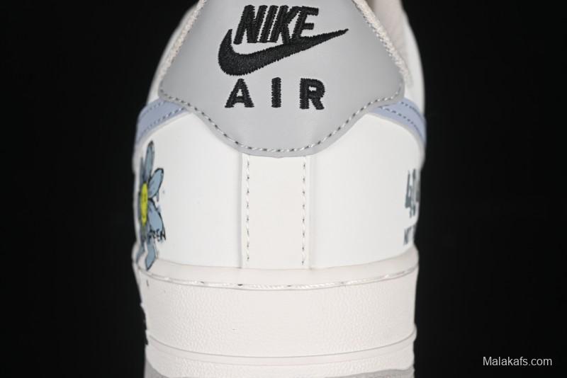 Nike Air Force 1'07 Low "Little Blue Flower" Casual Sneakers - FB1893-888