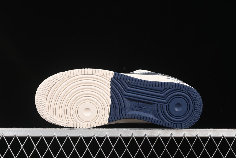 Nike Air Force 1 '07 Low Supreme Collaboration Dual-Tone Blue Label Casual Sneakers - XS1958-565