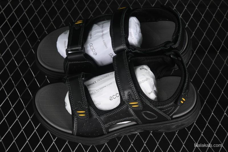 ECCO Off Trail Series Sport Leisure Sandals with Adjustable Hook-and-Loop Strap - 63251701001