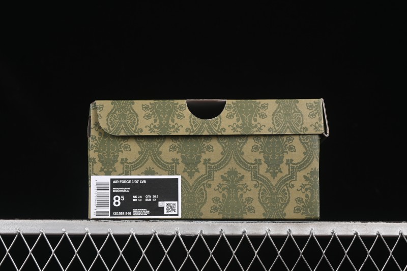 Nike Air Force 1 '07 Low Gucci Collaboration Silver Swoosh Casual Sneakers - XS1958-546