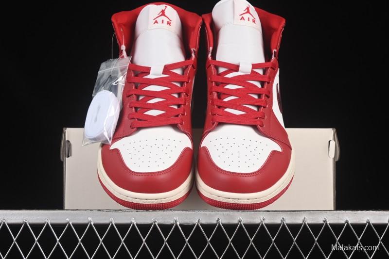 Nike Air Jordan 1 Mid AJ1 China Red Mid-Top Casual Sneakers - HJ9337-106