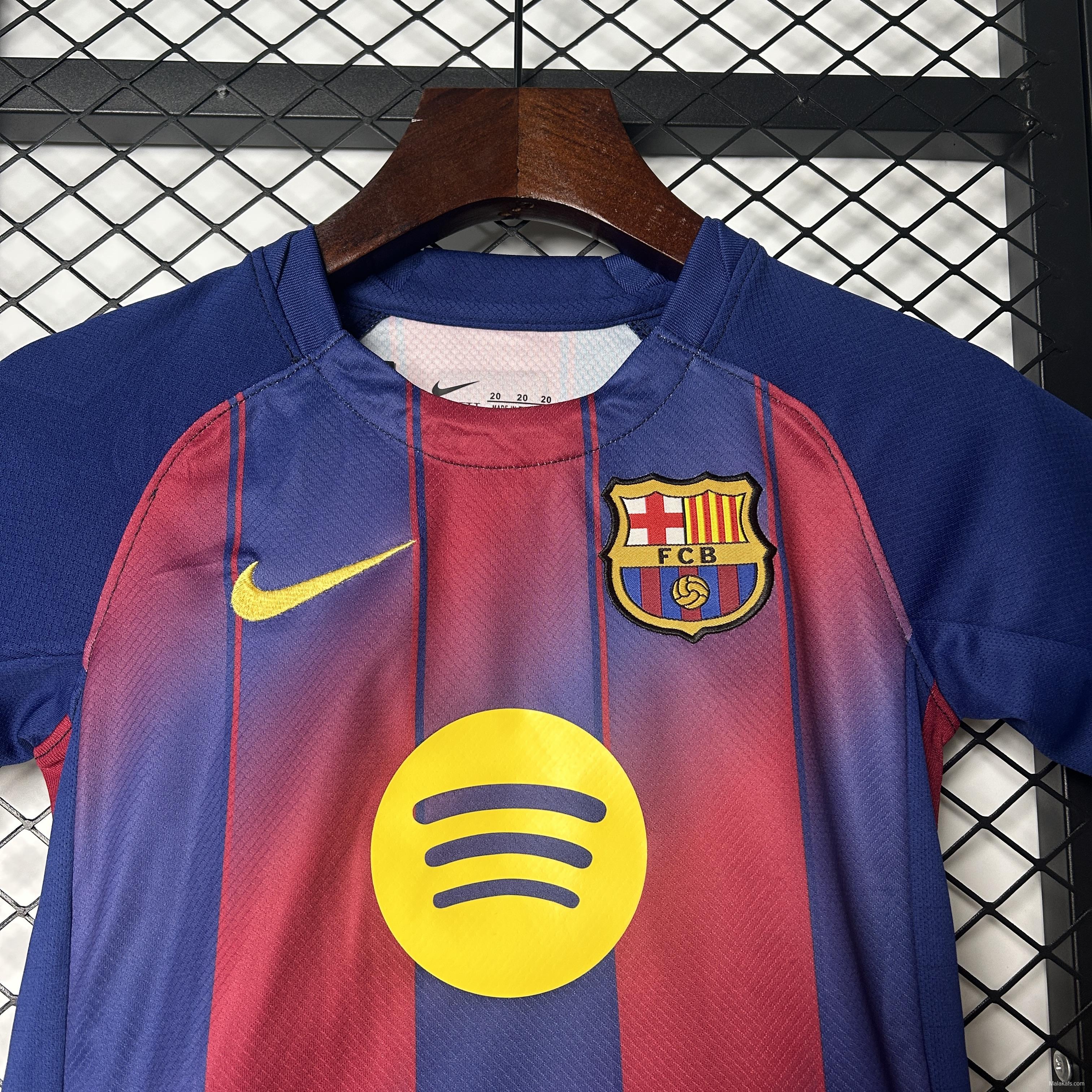 25/26 Kids Barcelona Home Size 16-28 Jersey