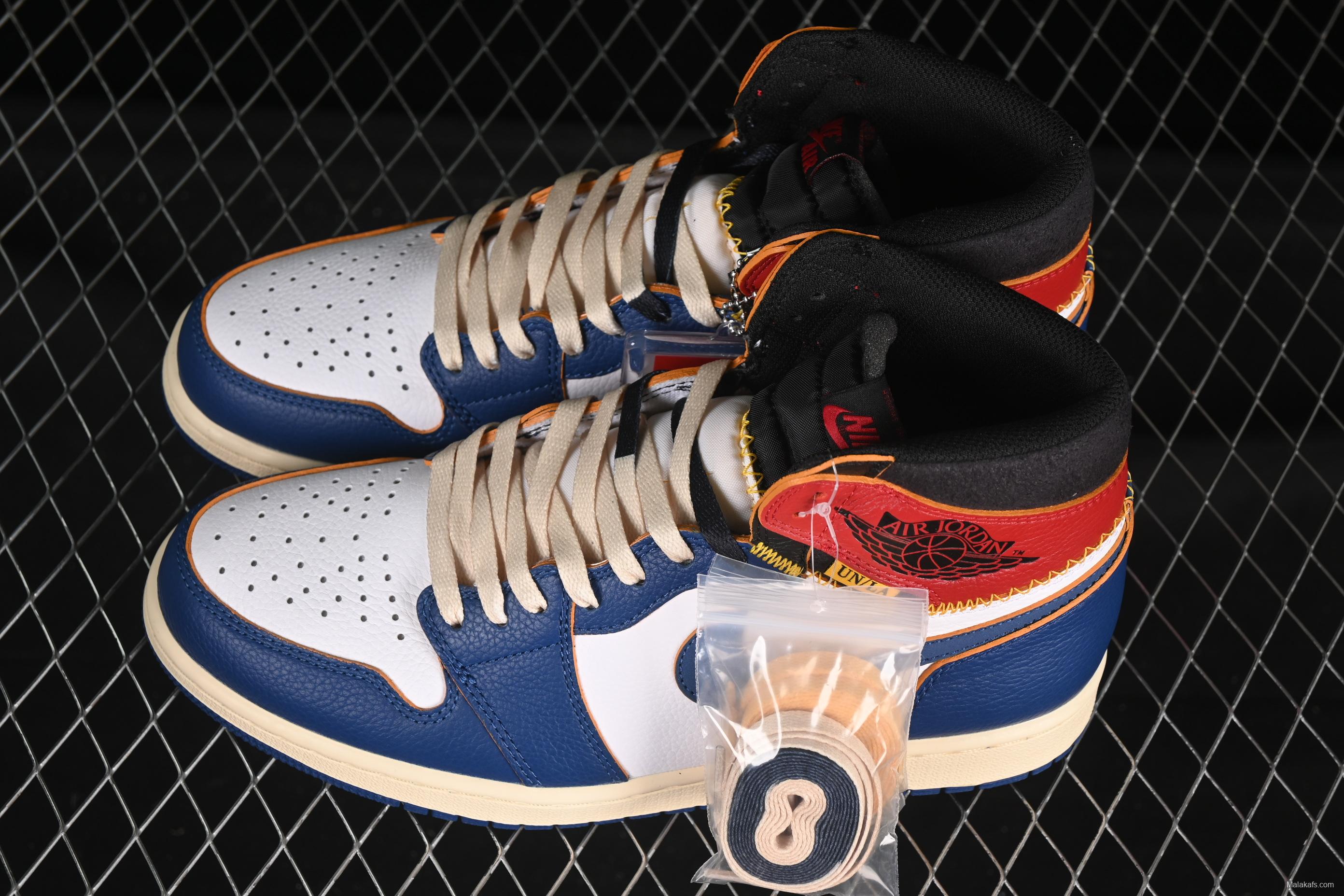 Nike Air Jordan 1 x Union AJ1 Limited Edition Deconstructed Patchwork Basketball Shoes - BV1300-146