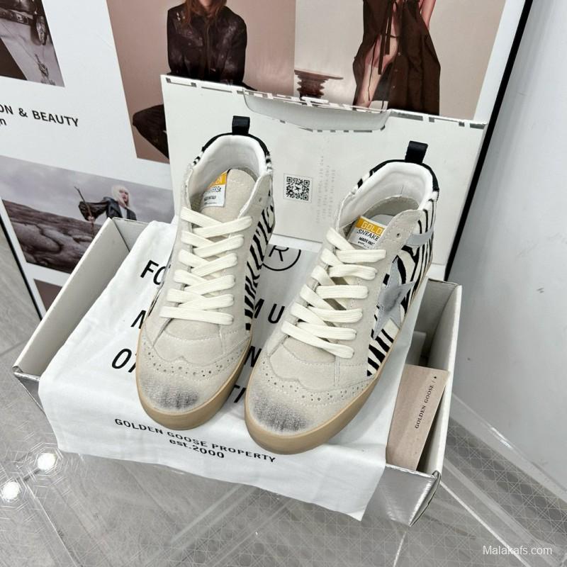 2024 Unisex GGDB Black White Grey Suede High Top Sneakers MJ00300