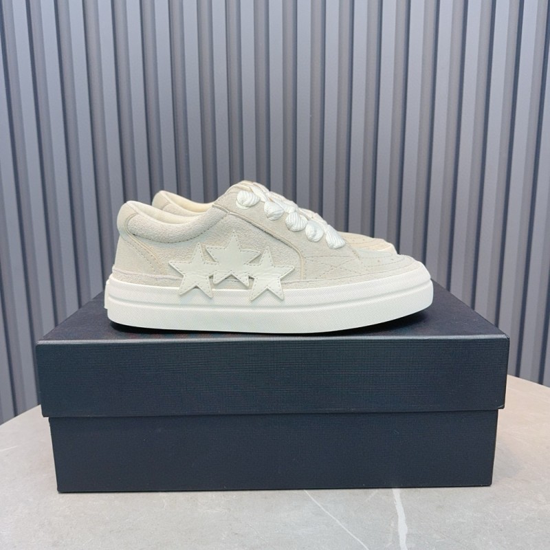 2024 Unisex Amiri White Leather Sneakers MJ00300