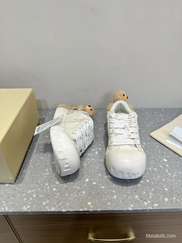 2025 Women 13DE MARZO White Canvas Leather Sneakers 3D Doll KFY00280