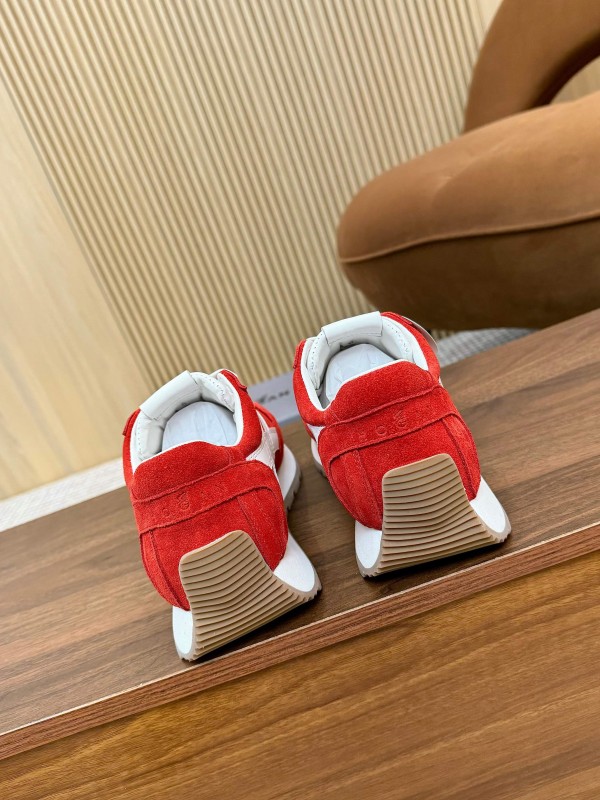 2025 Unisex HOGAN Red White Suede Sneakers