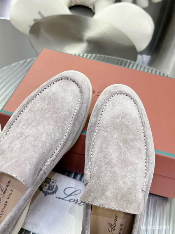 2024 Unisex Le Parmentier Beige Suede Loafers MJ00270