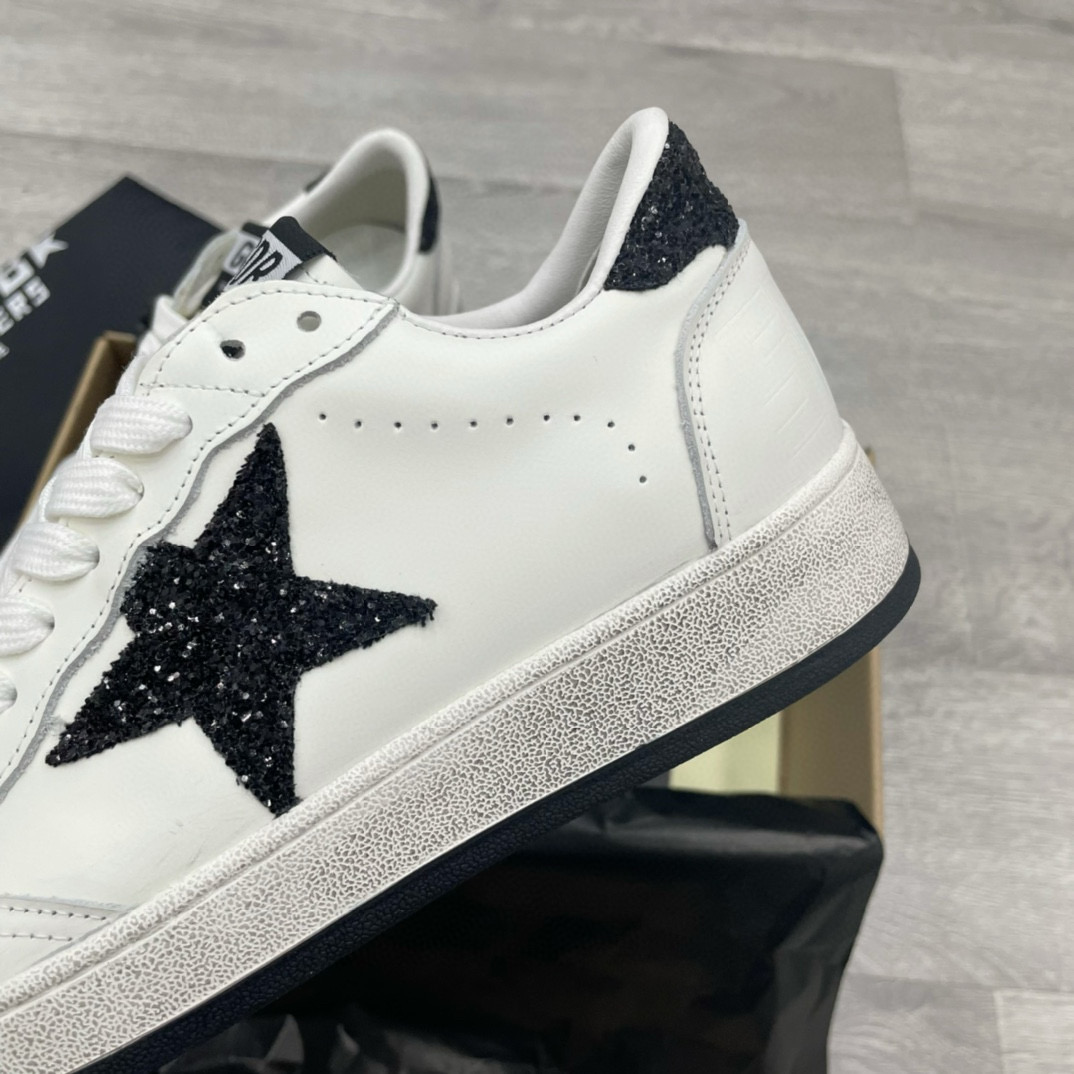 2024 Unisex GGDB White Black Leather Low Top Sneakers MJ00260