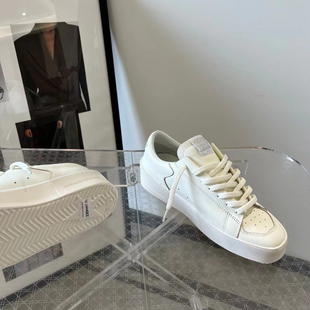 2024 Unisex GGDB White Leather Low Top Sneakers MJ00260