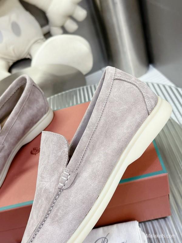 2024 Unisex Le Parmentier Beige Suede Loafers MJ00270