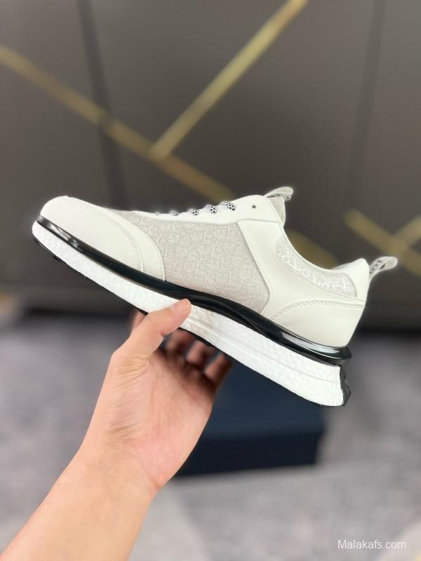 2024 Unisex Dior White Mesh Leather Casual Sneakers MJ00270