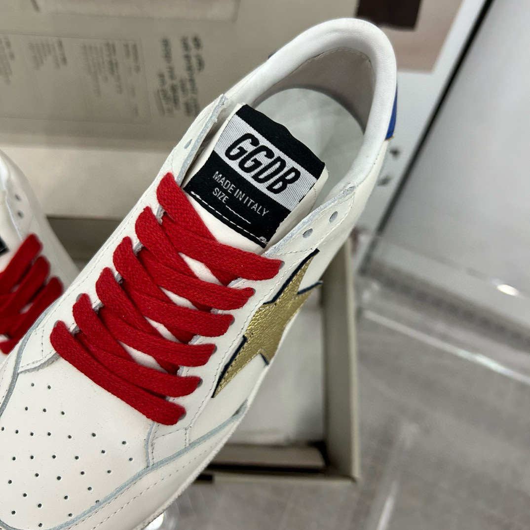 2024 Unisex GGDB White Gold Leather Sneakers MJ00260