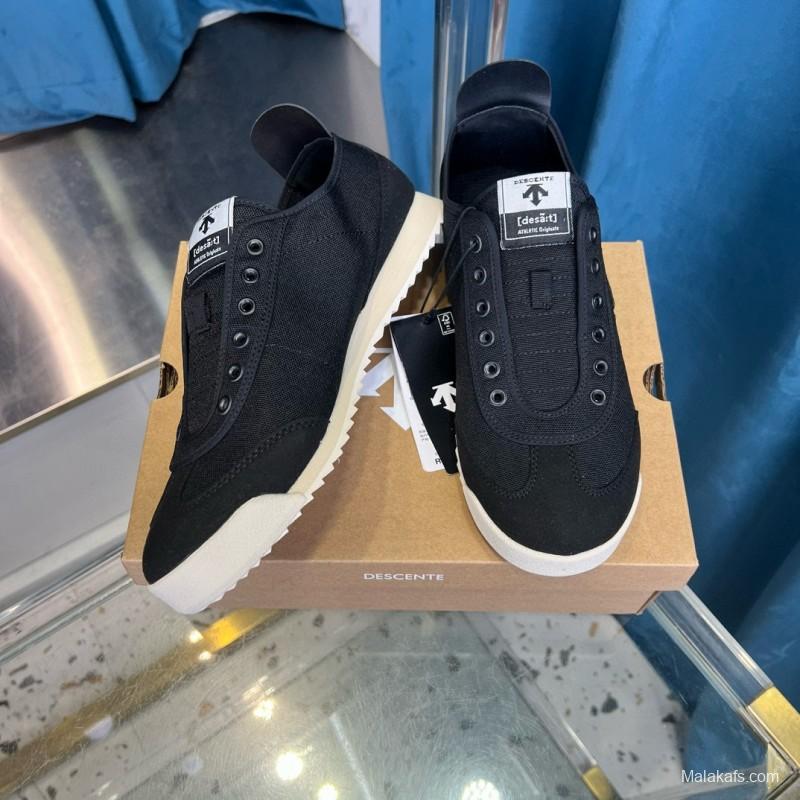 2024 Unisex Descente Black Canvas Plimsolls MJ00280