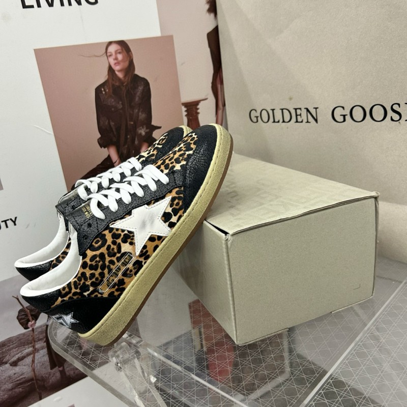 2024 Unisex GGDB Leopard Black White Leather Suede Low Top Sneakers MJ00260